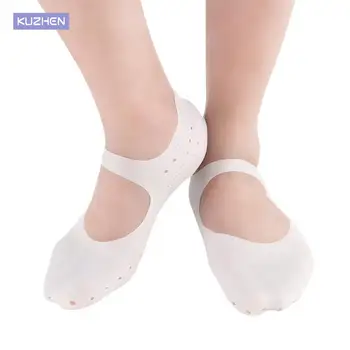 1 Чифт Силиконови Овлажняващи Чорапи, обувки със защита от напукване, Дишаща Супинатор, СПА защита за крака, Гел стелки