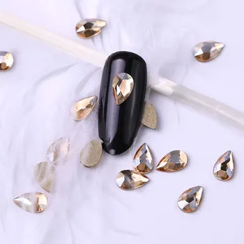 10 бр. кристални кристали за нокти, 3D Кристали, голяма капка вода, камъни, бижута за нокти, аксесоари за нокти, маникюр