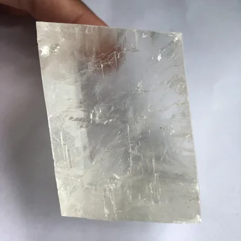 100 г натурален селенитового гипс, шероховатого първия кристален кристален ШИСТИ, полупрозрачни.Прозрачна бяла градешки камък.