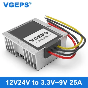 12V24V в 3.3V3.7V4.2V5V6V7.5V9V25A преобразувател на променливо напрежение за захранване стъпка надолу модул за постоянен ток