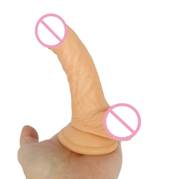 15*3.5 см реалистичен вибратор преносим мини анален вибратор гъвкав мек пенис с текстурированным пръчката и вендузата Sextoy за жени