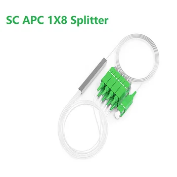 20pcs 1/8 SC APC АД gpon оптичен АД оптичен сплитер делител влакна 1X8 Цветна линия 3
