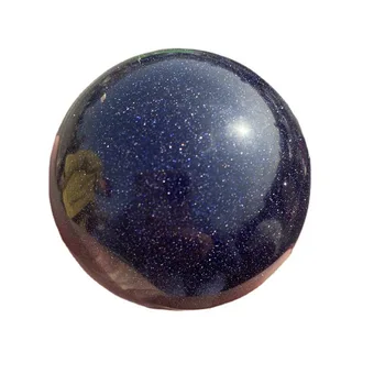 30 мм Скъпоценен Камък crystal Blue златен камък, пясъчник обхват на топка изцеление чакра на рейки