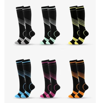 6 Двойки Компрессионных Чорапи за Жени и Мъже с Пръсти до Коляното 0