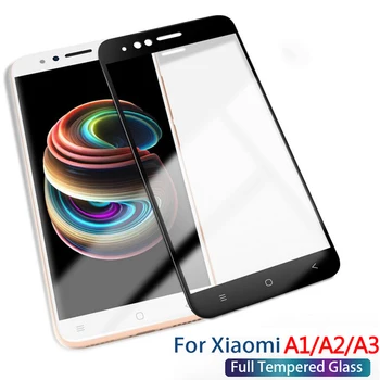 9D пълно покритие от закалено стъкло за xiaomi mi A2 lite A3 lite протектор на екрана на телефона защитно фолио за смартфон за HD стъкло