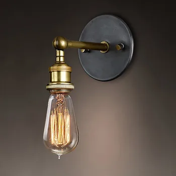 GZMJ Ретро Кънтри Стил Loft Метален Стенен Ретро Лампа на Месинг, с монтиран на стената Лампа Регулируема Промишлен Аплици/Lampe/Осветителни Тела