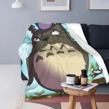 Mein Nachbar Totoro Decken Аниме Tonari No Totoro Flanell Werfen Decken Schlafzimmer Sofa Tragbare Weiche Warme Bedsprea