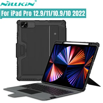 NILLKIN За iPad Pro 12 9 2022 Калъф с Bluetooth Клавиатура Калъф За iPad Pro 11 2022 Умен Защитен Калъф За iPad 10,9/10 2022