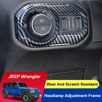 QHCP Автомобилен Стайлинг Вътрешна Светлина Бутон за Включване Лампи Украса Капак Завърши Етикети Аксесоари За Jeep Wrangler JL 2018-2021 1