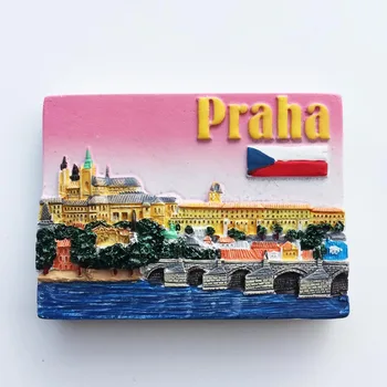 QIQIPP, Столицата на Чешката република Прага посещение на забележителности Карловия мост туристически сувенир магнит магнит за хладилник