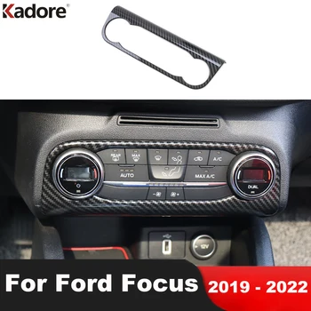 Авто Климатик Бутон За Включване На Захранващ Панел На Кутията Накладки За Ford Focus 2019 2020 2021 2022 Аксесоари За Корнизи За Интериора, Изработени От Въглеродни Влакна