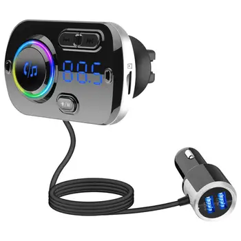 Автомобилен MP3 плейър BC49BQ, съвместим с Bluetooth, Поддръжка на MP3, TF карта 3A QC3.0, съвместим с Bluetooth 4,2 Плейър, Зарядно Устройство, FM модулатор