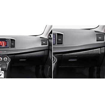 Аксесоари От Настоящето Въглеродни Влакна За Mitsubishi Lancer EVO X MR 2008-2015 Лентата на Втория Пилот жабка Хастар Декоративни Стикер 2
