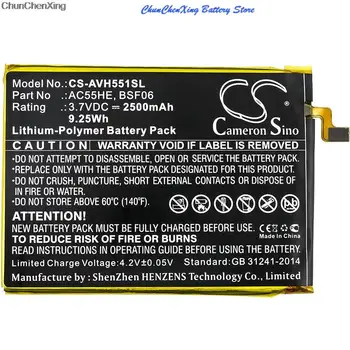 Батерия Cameron Sino 2500 ма AC55HE, BSF06 за Archos 55 Helium Ultra, A55 Helium