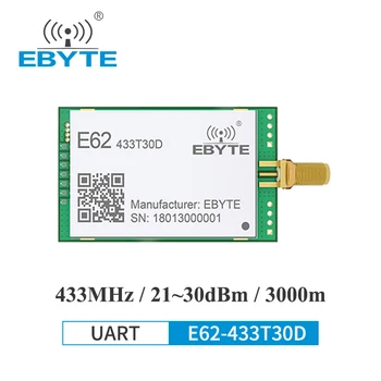 Безжичен модул за EBYTE E62-433T30D 433 Mhz Пълен Дуплекс FHSS UART 30 стока от 1 W безжичен предавател и приемник на дълги разстояния Модул