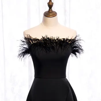 Безплатна доставка, лейси пакетче с черни пера, сладка къса рокля в стил лолита 