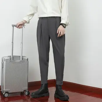 Висококачествени Ежедневни Панталони в Британския Стил, Мъжки Официални Бизнес Офис Ежедневни Панталони, плътно Прилепнали Ежедневни Ежедневни Панталони E71