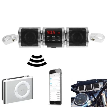 Водоустойчив MT487 Moto MP3-Плейър 12 Музикален Плеър с FM-Радио С Led Дисплей Bluetooth Стерео Високоговорител Мотоциклет