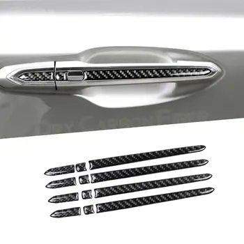 Въглеродни Влакна Външна Врата копчето на Колата Покриване на Автомобилни Аксесоари, Интериор на Автомобила Интериор Тапицерия за Кола за Cadillac XT5 2016-2019 0