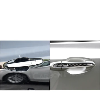 Въглеродни Влакна Външна Врата копчето на Колата Покриване на Автомобилни Аксесоари, Интериор на Автомобила Интериор Тапицерия за Кола за Cadillac XT5 2016-2019 5