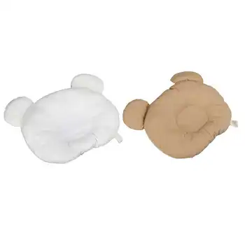 Възглавница на главата на бебето кожата детската възглавници лесна за оформяне за измама листа за люлка на бебето