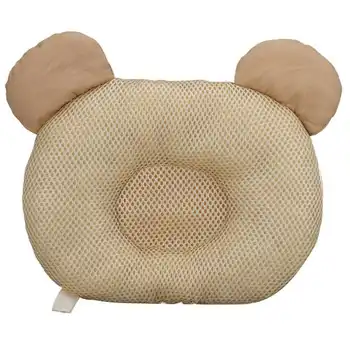 Възглавница на главата на бебето кожата детската възглавници лесна за оформяне за измама листа за люлка на бебето 4