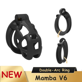 Двухдуговая Маншет Мамба V6 Set3D С Принтом Кобри Целомъдрие Клетка Мъжки Устройство На Целомъдрието