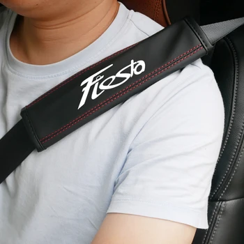 За Ford Fiesta Колан Кожен Калъф За автомобилния предпазен Колан Предпазва раменете Украса на Колата Тампон За Колан Авто Аксесоари За Интериора