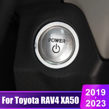 За Toyota RAV4 2019 2020 2021 2022 2023 RAV 4 XA50 Хибриден Автомобил Старт Стоп Бутон за Запалване на Двигателя Капак на Етикети Аксесоари
