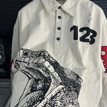 Змия Принт RRR123 Реколта Риза Яке Мъжки Дамски Дрехи-високо Качество RRR 123 Палто на Горно Облекло Облекло 1