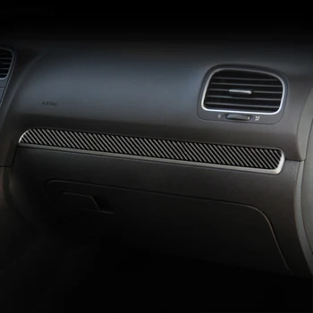 Интериорът на колата е от въглеродни влакна, тапицерия на арматурното табло, подходящ за Volkswagen Golf 6 GTI GTD R 2008-2012 автомобили стикер;