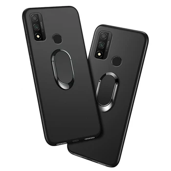 Калъф Huawei P Smart 2020 Case POT-LX1A POT-LX3 Червен Син Черен Класически Пръстен на Пръста с въртене на 360 градуса Мек Силикон 0