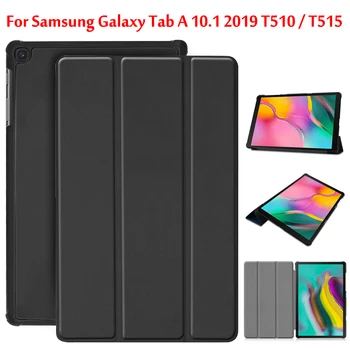 Калъф За Samsung Galaxy Tab A 10,1 2019 Калъф T510/T515 изключително тънък Кожен Калъф с магнитна стойка SM-T510 SM-T515 Funda Capa