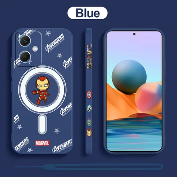 Калъф За мобилен телефон с Хубав Герой от Анимационен филм на Marvel За Xiaomi Redmi Note 12 11 11T 10 10S 9 9S 9T 8 8T 7 Pro Plus, Калъф с Течна лявата Въже, Седалка