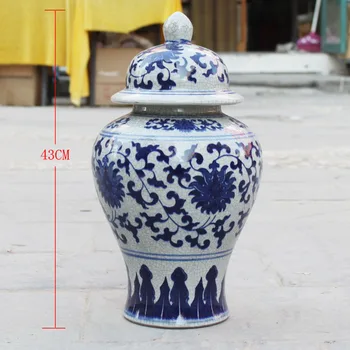 Китайската Репродукция керамични банка за джинджифил ваза Античен Порцелан храмови банки декорация на дома антични прозрачни кутии за джинджифил 0