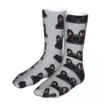 Компресия Дамски Чорапи Fren Bulldog Black Puppy Dog 2022 Мъжки Сладки Спортни Чорапи 1