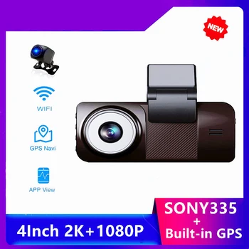 МИНИ video RECORDER Dash Cam 2K 2560*1440P Камера за задно виждане 1080P Автомобилен Видеорекордер Sony IMX335 G-Сензор за Нощно Виждане Обратно