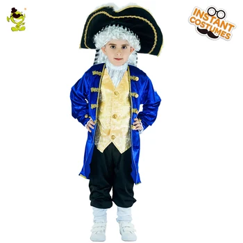 Момче Средновековен Пират Outifts Cosplay Костюм Детски Рожден Ден Хелоуин Маскарадное Рокля Вечерни Елегантни Детски Пиратски Костюми
