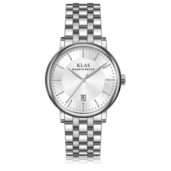 Мъжки часовник Трайни Златни Мъжки Кварцов Бизнес Часове за почивка на марката KLAS