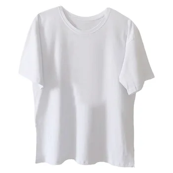 Нова популярна модерен класически и ежедневни дишаща памучен женска тениска с къс ръкав