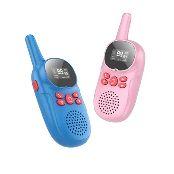Опаковка от 2 Пластмасови детски Преносими Преносими уоки-токита, захранван с Батерии, Интерактивна Защита на Ушите, Двупосочен радио