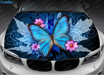 Пеперуда на Цвете, домашен Любимец Автомобили Стикер с Графичен Винил Капак на Двигателя Стикер Шаблон Пакет Потребителски направи си САМ Дизайн на Стикер Стикер