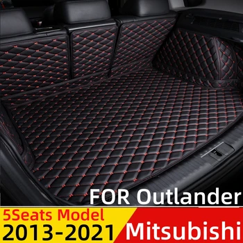 Подложка За Багажник на Автомобил Mitsubishi Outlander 5 места 2013-21 всички сезони XPE Custom FIT Задната част на Товарен Делото Килим Подложка в Багажника Подложка За Багаж