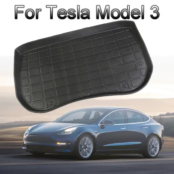 Подходящ е За Tesla Model 3 Черен TPE Материал Водоустойчив Предни Карго Тава Подложка За Багажника Антипылевой Багажника на Транспортна Линия На Поръчка