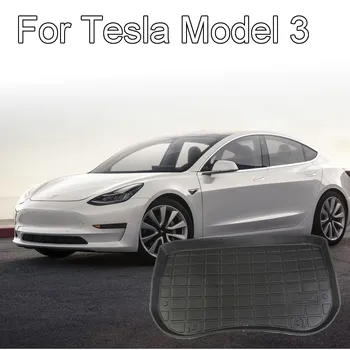 Подходящ е За Tesla Model 3 Черен TPE Материал Водоустойчив Предни Карго Тава Подложка За Багажника Антипылевой Багажника на Транспортна Линия На Поръчка 1