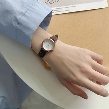Ретро Часовник, с Дигитален Циферблат за Дамских Часа Модерен Кожена Каишка Водоустойчив Часовник Модерен Ръчен Часовник