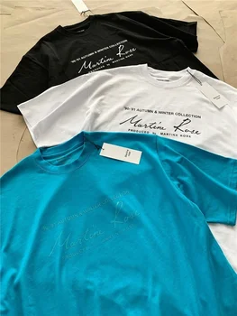 Тениска с Принтом Мартин Роуза, Мъжки и Женски, 1:1, Висококачествени Маркови Блузи с къс ръкав, Тениска, риза в стил харадзюку, градинска
