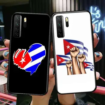 Флаг на Куба Черен Мек Калъф Пух За Huawei Nova 8 7 6 SE 5T 7i 5i 5Z 5 4 4E 3 3i 3Д 2и Pro Калъф За Телефон седалките