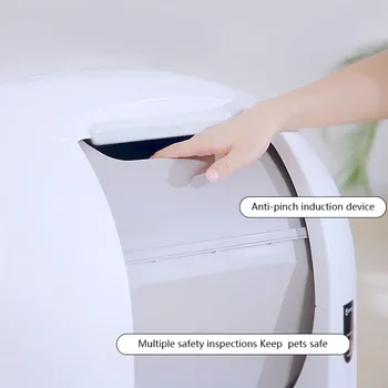 Цени На Едро На Бял Сензорен Екран Сензор За Автоматично Бързо Почистване На Котешки Тоалетни 3