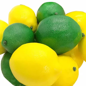 Ярки Изкуствени Изкуствени Полистирен Фалшиви Плодове от Лимон за Начало на Кухненския Плот, Декор Кабинет, Подпори за Фотография
